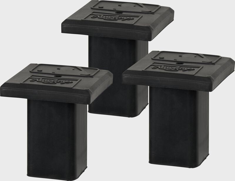 A set of 3 black Rawlings square anchor plugs - SKU: RSAP