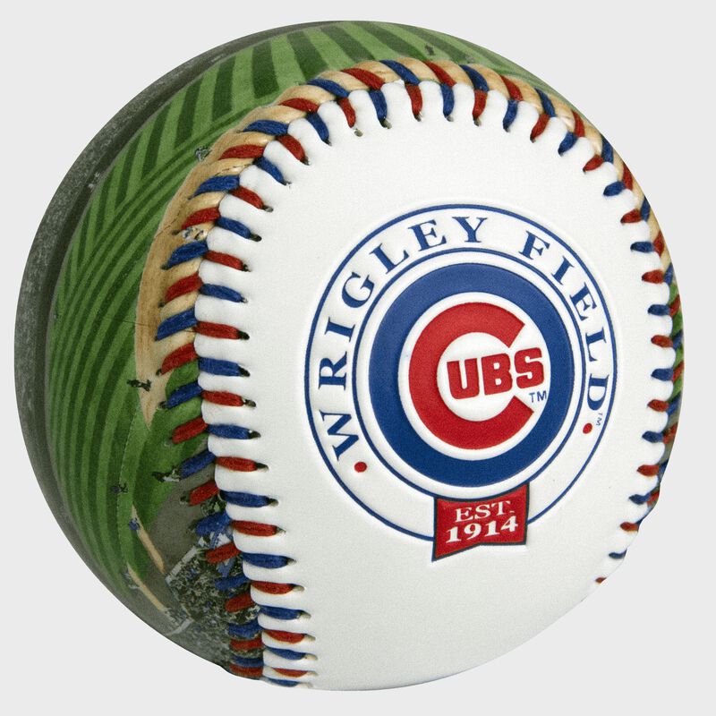 Chicago Cubs team logo on a MLB stadium baseball