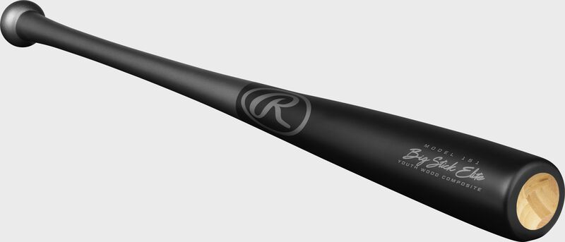Angled view of a Rawlings 2021 Big Stick Elite Youth Composite Wood bat - SKU: Y151CB