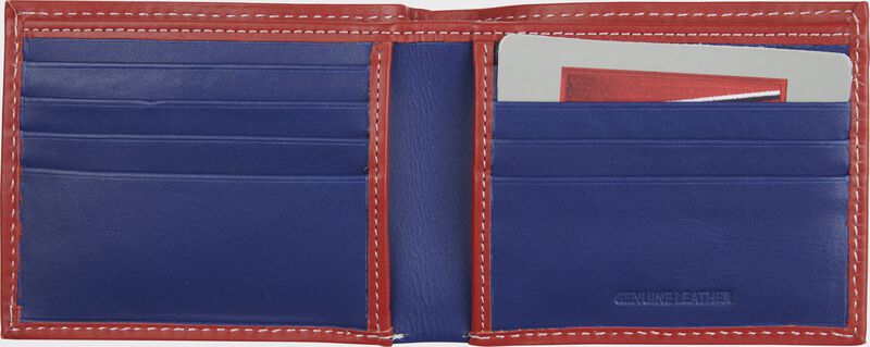 Rawlings "Pop" Baseball Stitch Bi-Fold Leather Wallet
