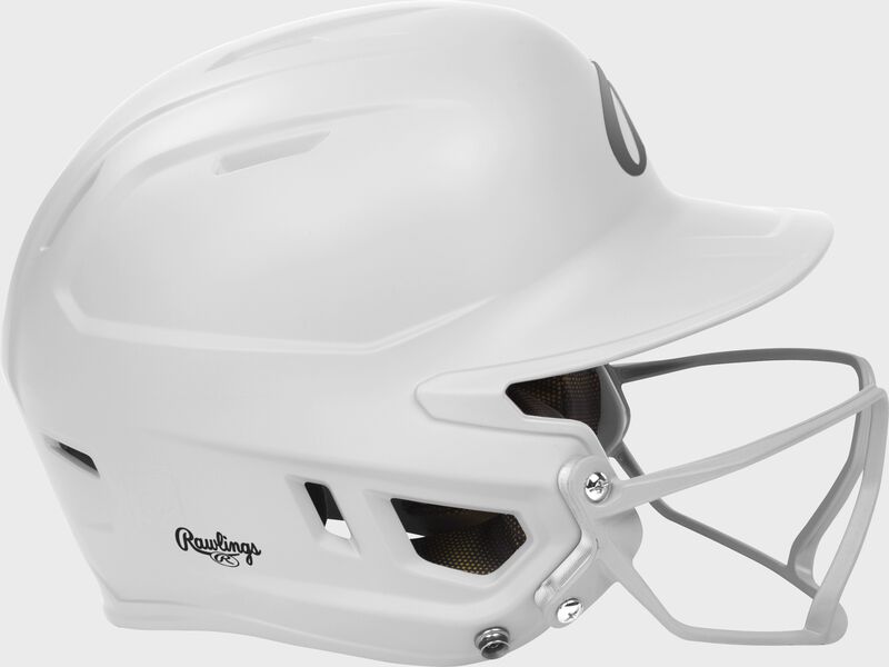 Rawlings Mach Hi-Viz Fastpitch Batting Helmet, White, Senior