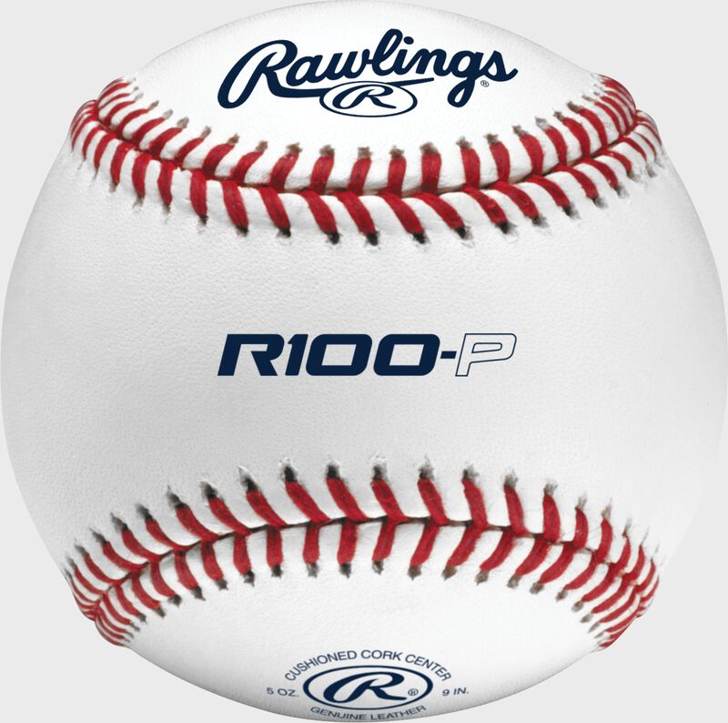 A Rawlings R100-P high school practice baseball - SKU: RSGR100-P-DZ