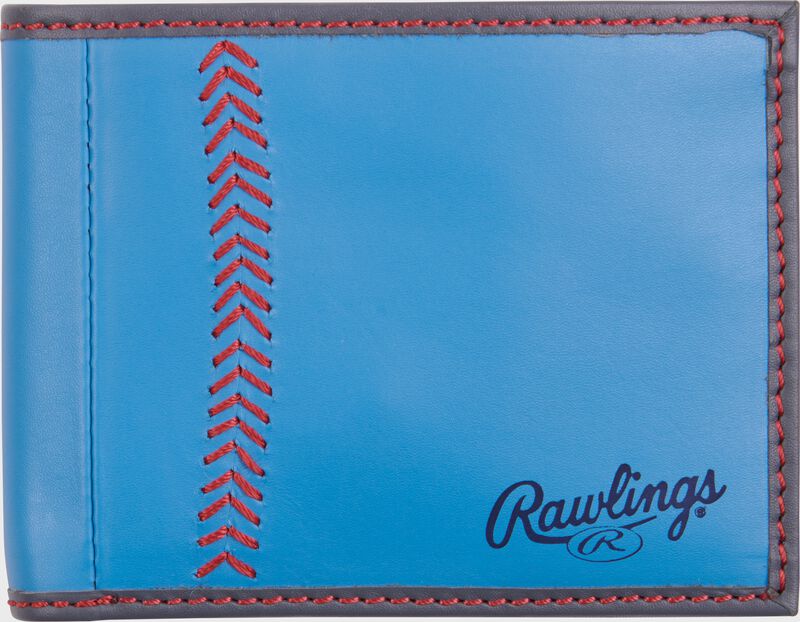 Rawlings "Pop" Baseball Stitch Bi-Fold Leather Wallet