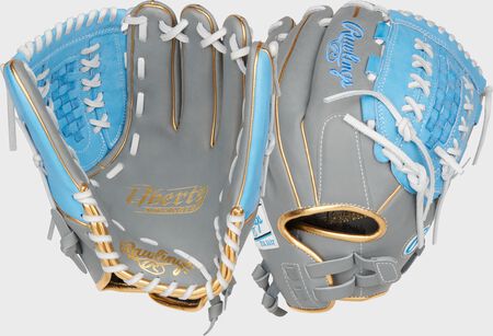 Liberty Advanced Color Series 12.5 in Fastpitch Glove, Gray/Columbia Blue Liberty Advanced Color Series 12.5 in Fastpitch Glove, Gray/Columbia Blue