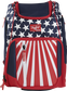 Front view of red, white, and blue Rawlings Legion Backpack - SKU: LEGION image number null