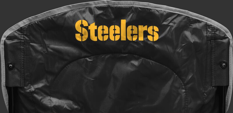 Back of Rawlings Black NFL Pittsburgh Steelers Chair With Team Name SKU #02771082111