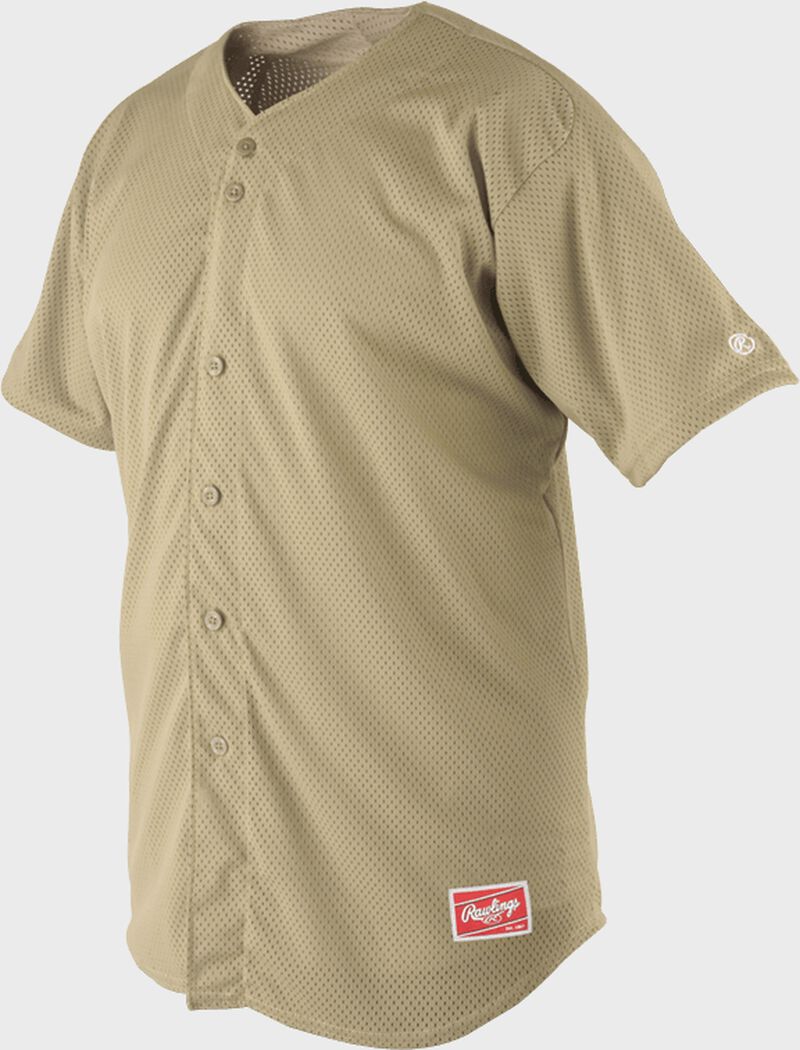 Front of Rawlings Vegas Gold Adult Short Sleeve Jersey  - SKU #RBJ167