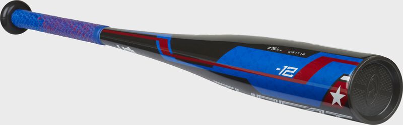 Angled view of a Threat -12 USA baseball bat - SKU: US1T12