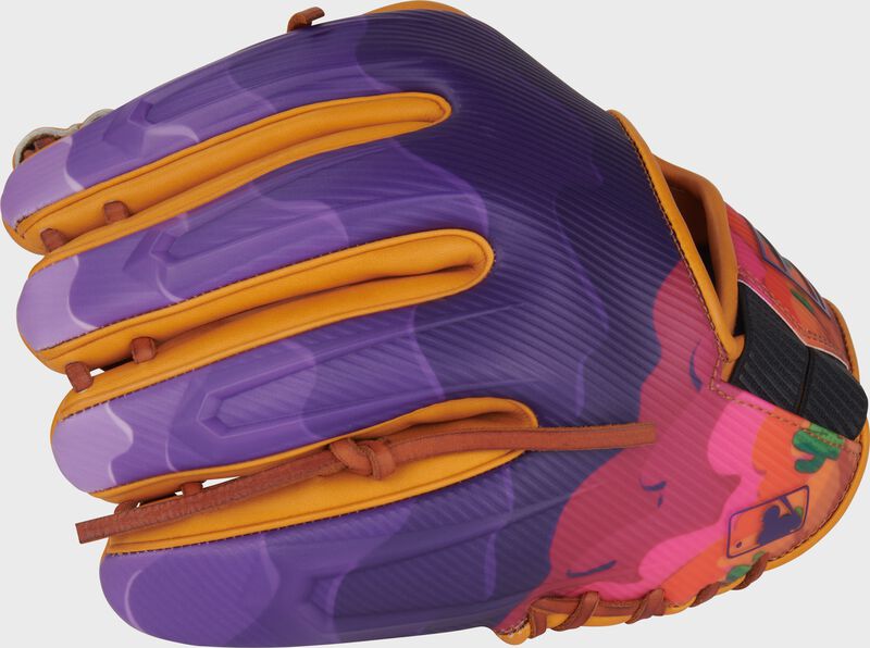 Purple back of a Rawlings 11.75-Inch REV1X Arizona Spring Training Glove