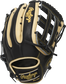 Shell back view of black and camel 2021 Heart of the Hide R2G 12.75-inch outfield glove image number null
