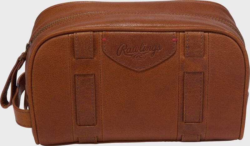 Side of a tan Rawlings Home Run travel kit