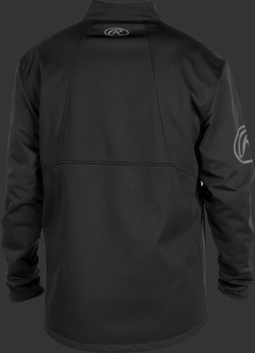 Back of a black Rawlings mid weight Gold Collection jacket - SKU: GCMW2-B