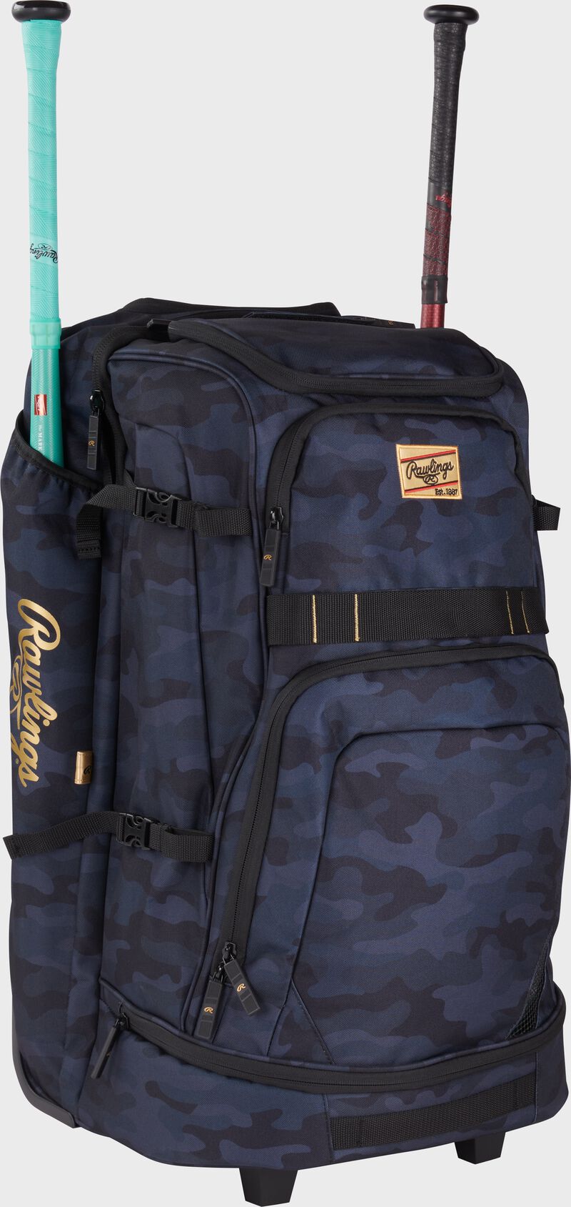 Rawlings Gold Collection Wheeled Bag, Black Camo, RSGGCWHBG-BKCM