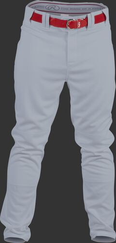 Front of Rawlings Blue Gray Youth Semi-Relaxed Piped Pant - SKU #YPRO150-BG-88