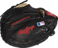 A black Pro Preferred catcher's mitt with the MLB logo on the pinky - SKU: PROSCM43JR10 image number null