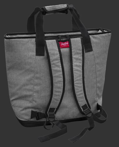 Back of a New Orleans Saints tote cooler with backpack straps - SKU: 10311077111