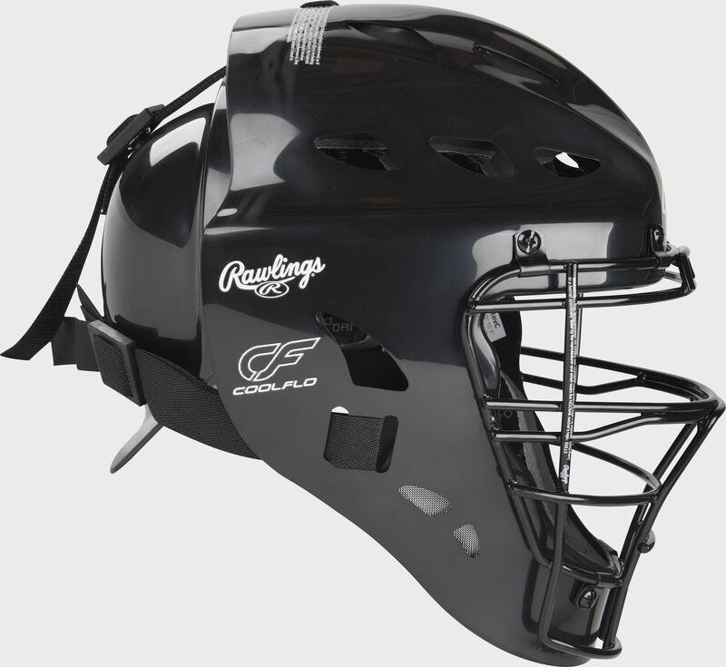 Right side of a youth Players Series catcher's mask