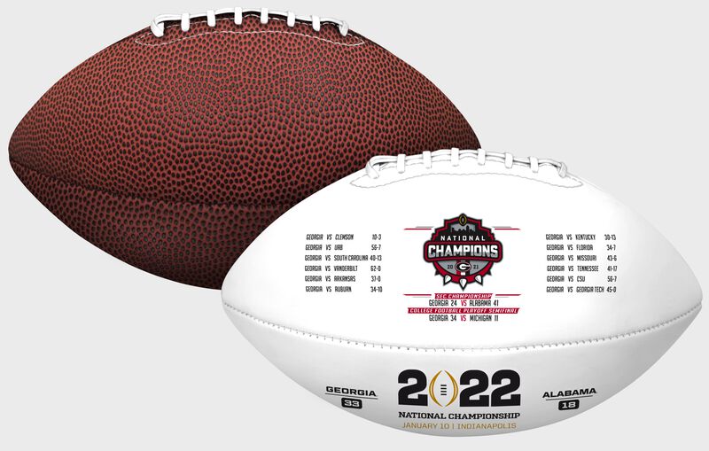 A 2022 Georgia Bulldogs College Football national champions youth size football - SKU: 04553120546 loading=