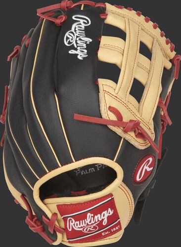 SPL120BH Select Pro Lite 12-inch Bryce Harper glove with a black back and camel trim
