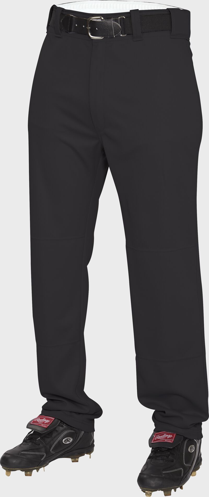 Front of Rawlings Black Adult Semi-Relaxed Pant - SKU #BP31SR