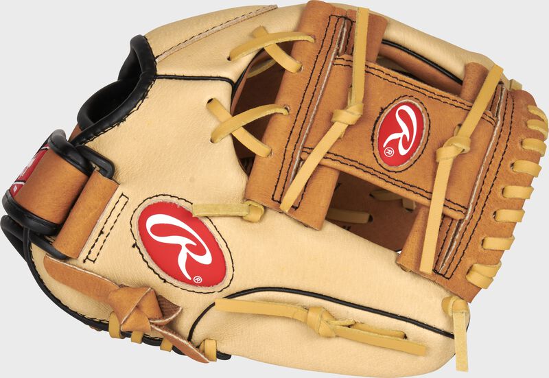 Thumb of a camel Sure Catch 10.5-inch youth glove with a tan I-web - SKU: SC105TCI