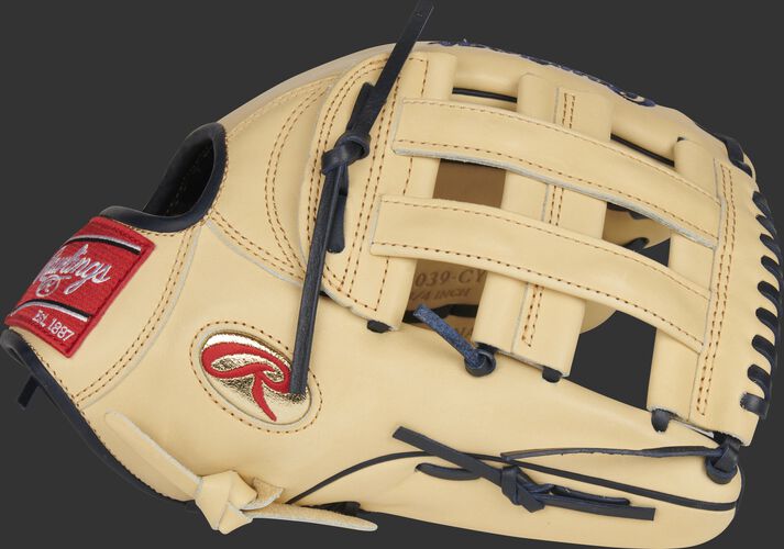 Thumb of a Gameday 57 Series Christian Yelich Heart of the Hide glove with a camel H-web - SKU: RSGPRO3039-CY22