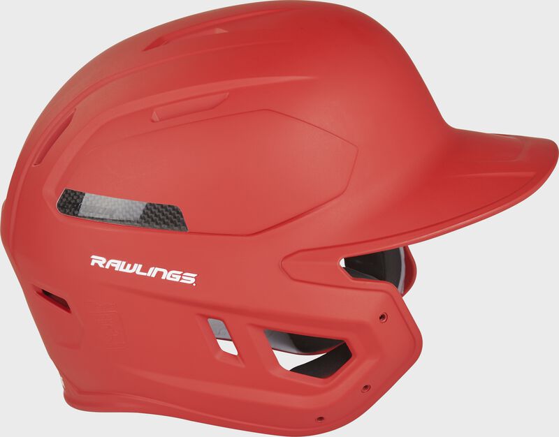 Right-side view of Rawlings Mach Carbon Batting Helmet - SKU: CAR07A