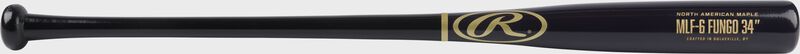 A 34" black/navy Rawlings maple fungo bat - SKU: MFL5-B-N-34