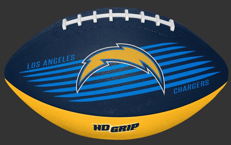 Blue and Gold NFL Los Angeles Chargers Downfield Youth Football With Team Logo SKU #07731083121