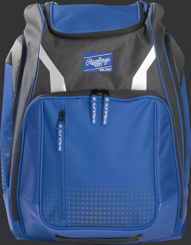 A royal Legion backpack with a royal Rawlings patch on the front - SKU: LEGION-R