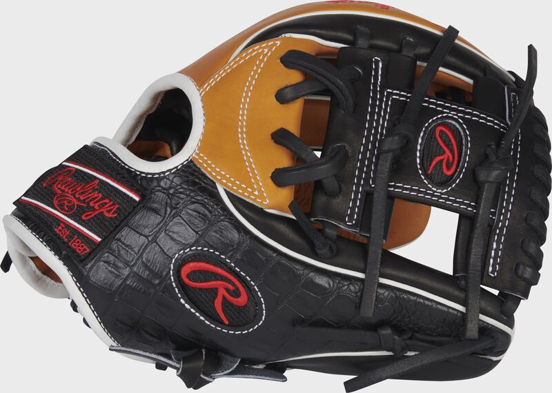 Thumb of a tan/black croc Heart of the Hide ColorSync 6.0 11.5-Inch infield glove with a black I-web - SKU: PRO934-2T