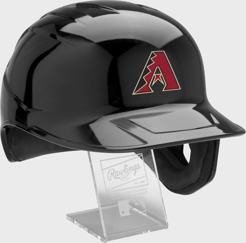Front right of a MLB Arizona Diamondbacks replica helmet - SKU: MLBMR-ARI