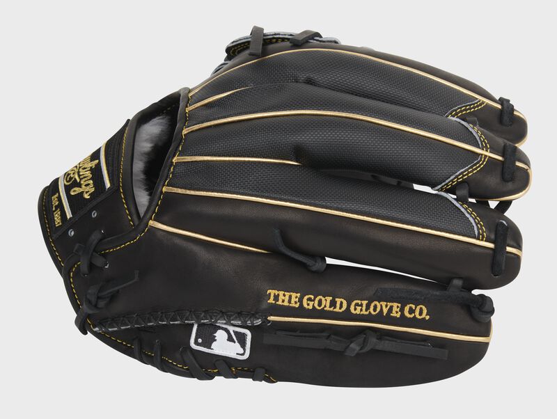 Black Speed Shell back of a Pro Preferred infield/pitcher's glove with the MLB logo on the pinkie - SKU: PROS205-30BG