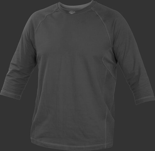 Front of Rawlings Graphite Youth 3-Quarter Length Sleeve Shirt - SKU #YRS34