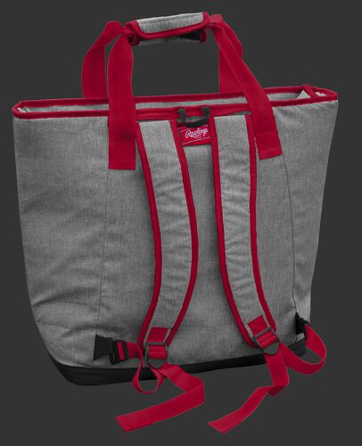 Back of a Kansas City Chiefs tote cooler with backpack straps - SKU: 10311071111