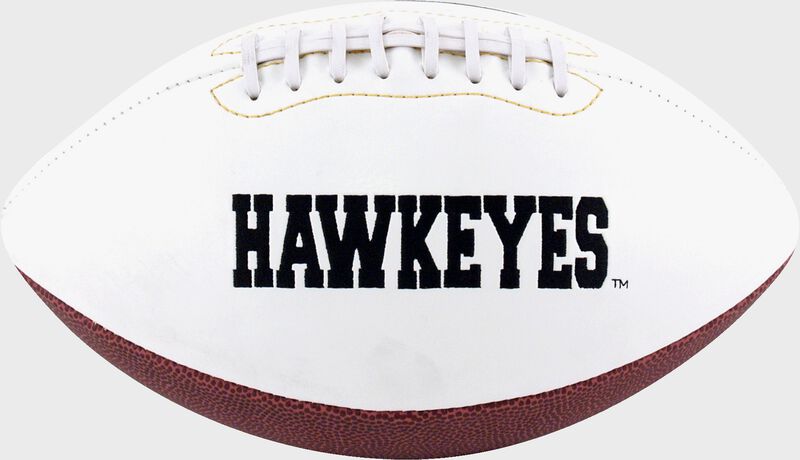 White NCAA Iowa Hawkeyes Football With Team Name SKU #05733075122