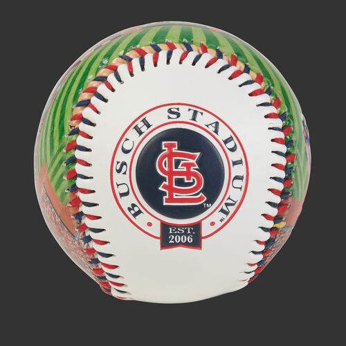 St. Louis Cardinals team logo on a MLB stadium baseball