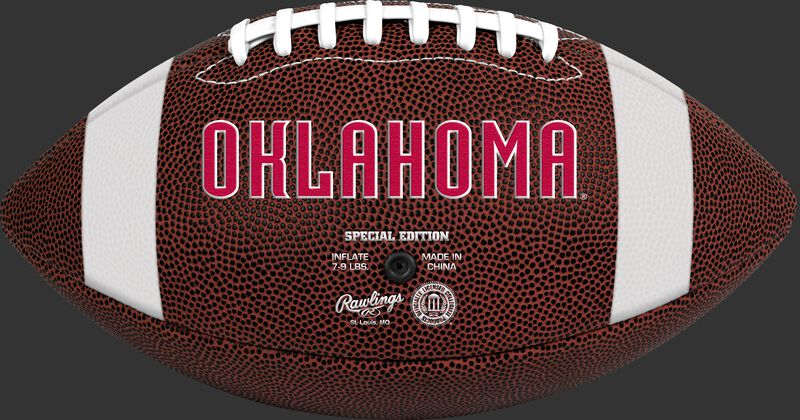 Brown NCAA Oklahoma Sooners Football With Team Name SKU #04623045811