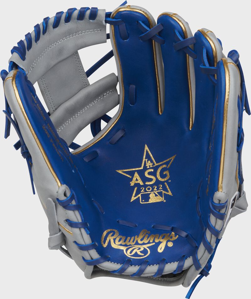 Royal palm of a Rawlings HOH All-Star Game Glove with the All-Star Game logo stamped in the palm - SKU: RSGPROASG2022 loading=