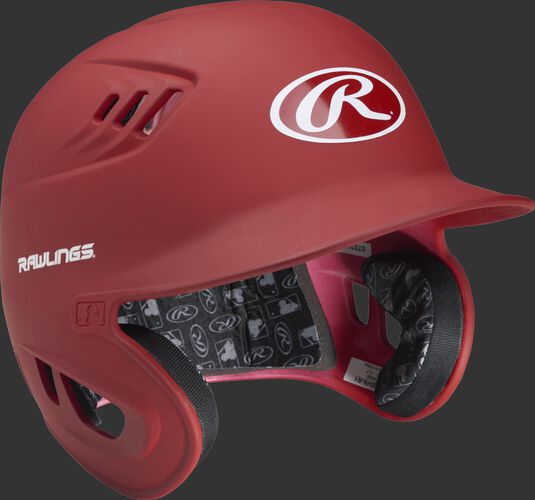 Coolflo High School/College Matte Batting Helmet Scarlet