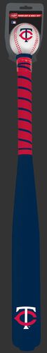 Front of Rawlings Minnesota Twins Foam Bat and Ball Set in Team Colors With Team Name and Logo On Front SKU #01860028111
