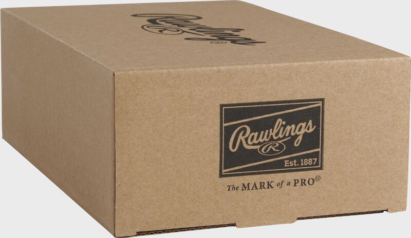 Rawlings patch on the end of a Playmaker baseballs box - SKU: PMBBPK6