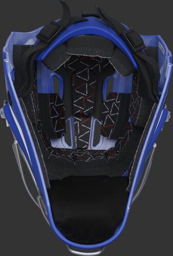 Inside foam of a royal CHV27J Rawlings catcher's helmet