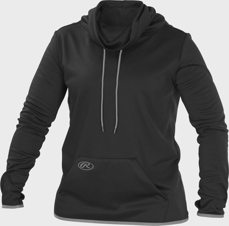 Black WPFF Women's funnel neck fleece pullover