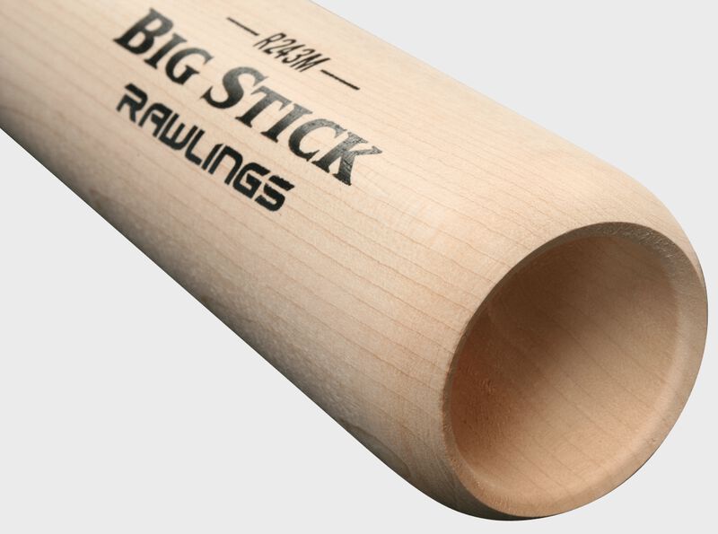 Barrel end cup of a R243M Maple Ace wood bat