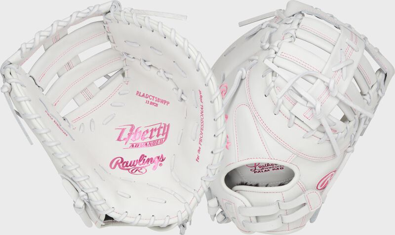 Liberty Advanced Color Series 13 in 1st Base Mitt, White/Pink, Left