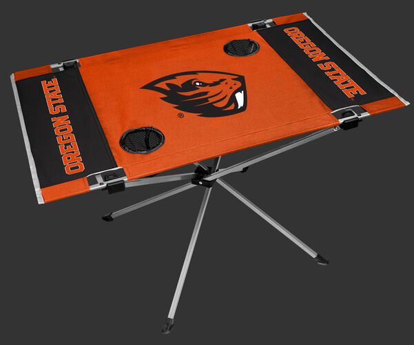 NCAA Oregon State Endzone table in team colors with a team logo and two cup holders SKU #04053048111