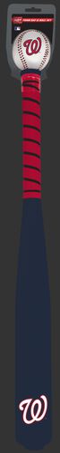 Front of Rawlings Washington Nationals Foam Bat and Ball Set in Team Colors With Team Name and Logo On Front SKU #01860031111