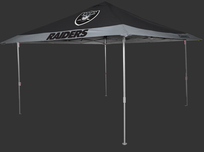 Rawlings Black and Silver NFL Oakland Raiders 10x10 Eaved Canopy With Team Logo and Name SKU #07561072111