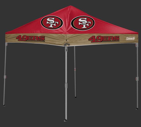 Rawlings Scarlet and Gold NFL San Francisco 49ers 10x10 Canopy Shelter With Team Logo and Name SKU #03221084111